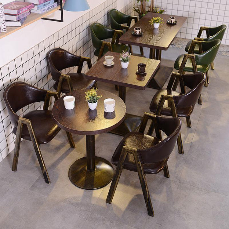 Vintage Industrial Style Coffee Shop and Restaurant Table and Chair Set in Bronze