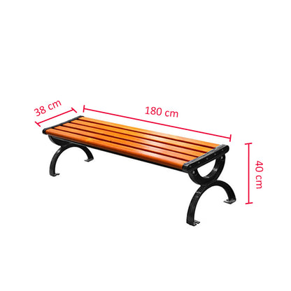 Simple Outdoor Solid Wood Benches for Parks and Plazas