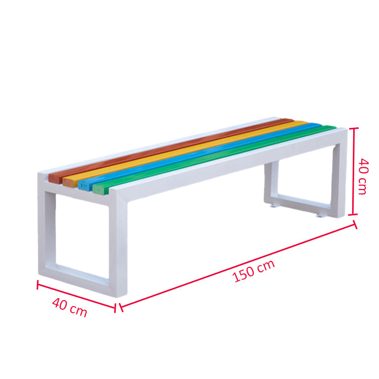 Outdoor Plaza and Park Solid Wood Benches Row Chairs