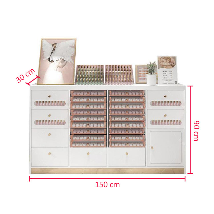 Nail Salon Nail Polish Organizer and Display Cabinet