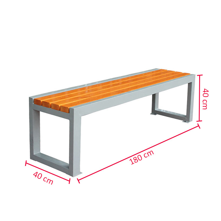 Outdoor Plaza and Park Solid Wood Benches Row Chairs