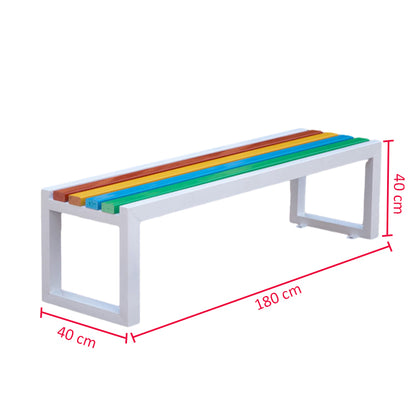 Outdoor Plaza and Park Solid Wood Benches Row Chairs