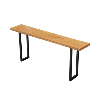 Nordic Solid Wood Long Bar Table, Home High Legged Table in Wood