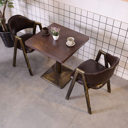 Vintage Industrial Style Coffee Shop and Restaurant Table and Chair Set in Bronze