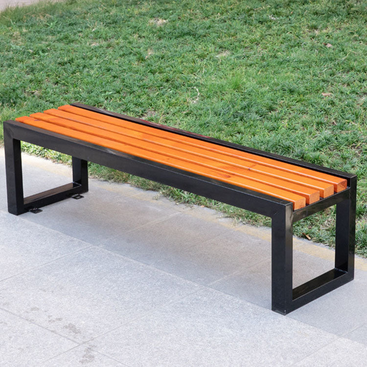 Outdoor Plaza and Park Solid Wood Benches Row Chairs