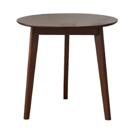 Solid Wood Small Round Table, Minimalist Coffee Shop Dining Table and Chairs