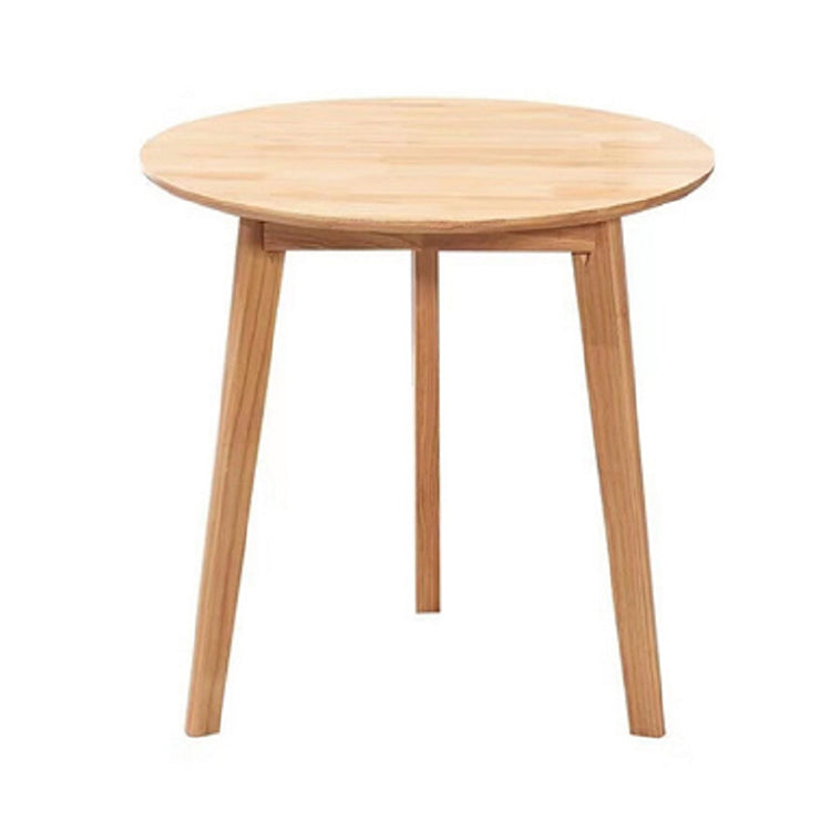 Solid Wood Small Round Table, Minimalist Coffee Shop Dining Table and Chairs