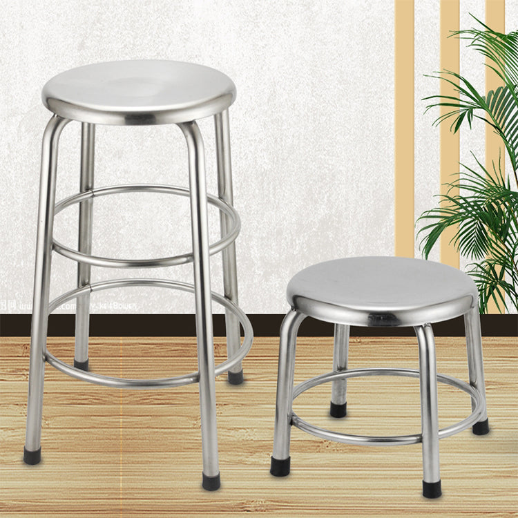 Stainless steel round stool for factory workshop