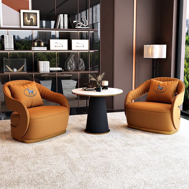 Leather Sofa and Coffee Table Set for Office, Hotel, Lounge Area