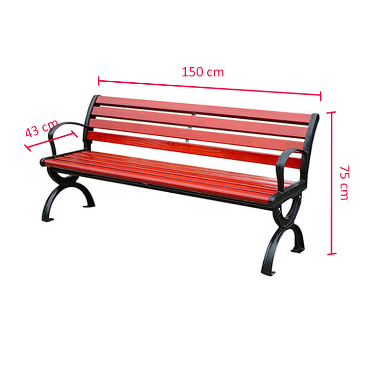 Simple Outdoor Solid Wood Benches for Parks and Plazas