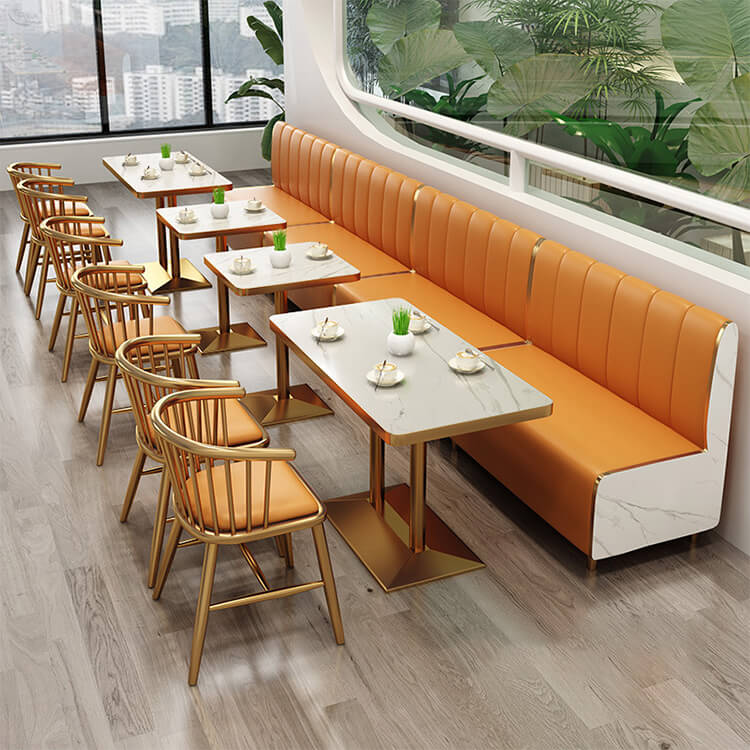 Modern Restaurant Commercial Wrought Iron Table and Chairs