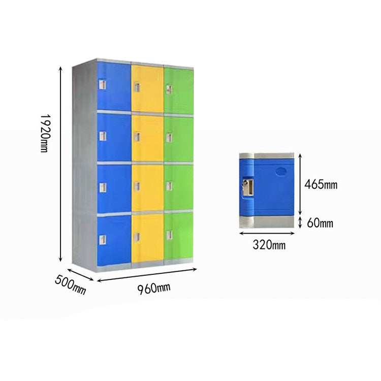 Waterproof Plastic Locker Storage Cabinet Student Bookbag Locker