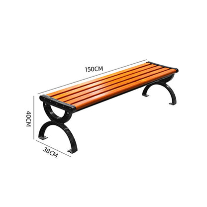 Simple Outdoor Solid Wood Benches for Parks and Plazas