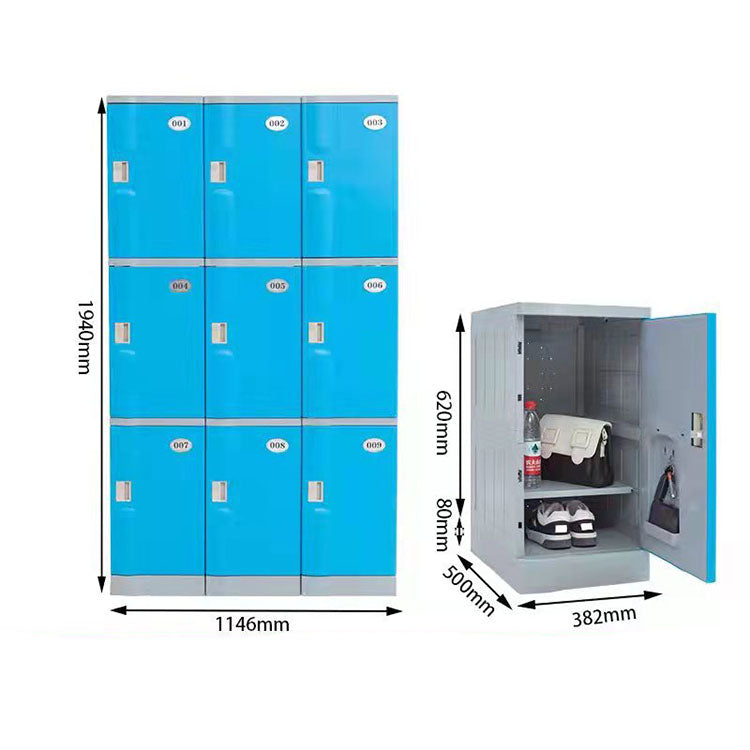 Waterproof Plastic Locker Storage Cabinet Student Bookbag Locker