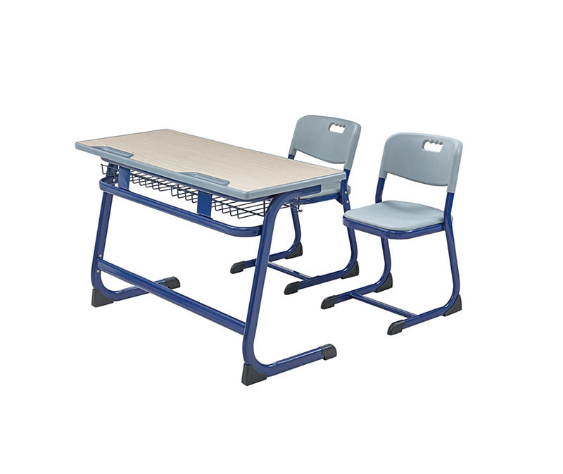 Double Medium Fiberboard Liftable Training Classroom Desks and Chairs