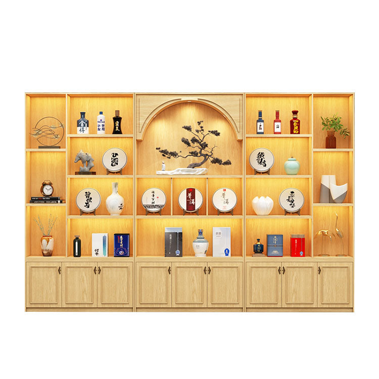 Solid Wood Tea and Tobacco Display Cabinets for Supermarkets