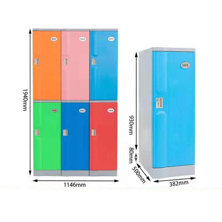 Waterproof Plastic Locker Storage Cabinet Student Bookbag Locker