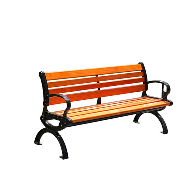 Simple Outdoor Solid Wood Benches for Parks and Plazas