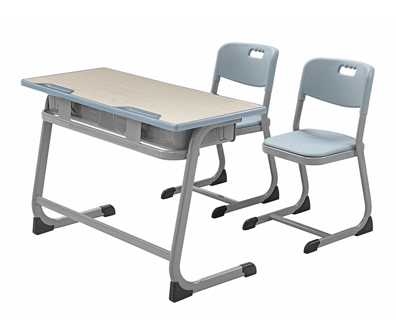 Double Medium Fiberboard Liftable Training Classroom Desks and Chairs