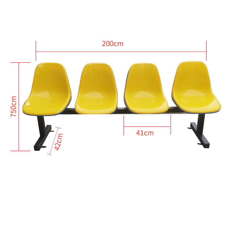 Outdoor Plastic Chairs with Backrests for Public Areas