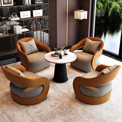 Leather Sofa and Coffee Table Set for Office, Hotel, Lounge Area