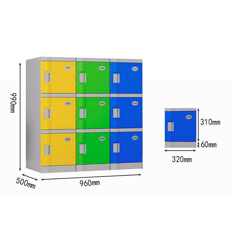 Waterproof Plastic Locker Storage Cabinet Student Bookbag Locker