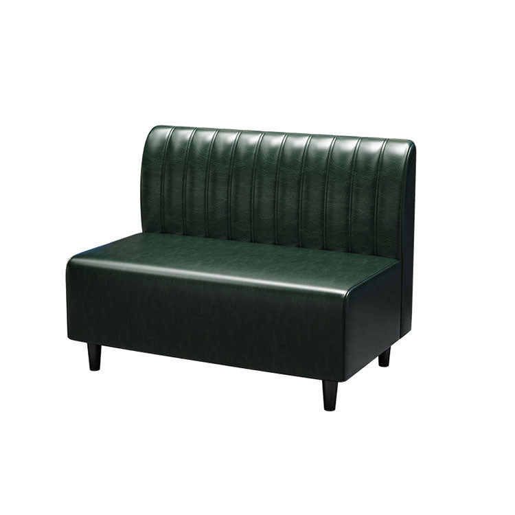 Coffee and Dessert Shop Vintage Style Sofa Combination, Double Seat Booth in Green