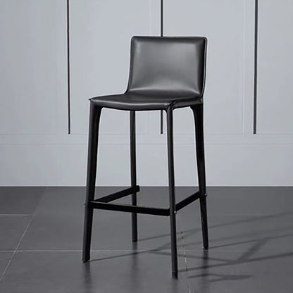 Ltalian Minimalist Saddle Leather Bar Stool