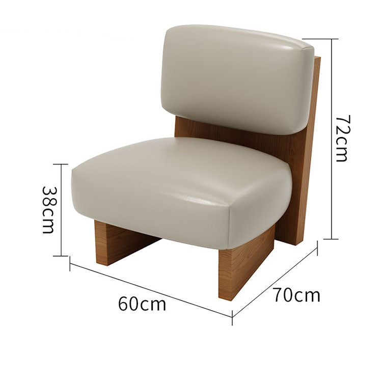 Creamy Style Commercial Leather Dining Furniture Storage Sofa Stool