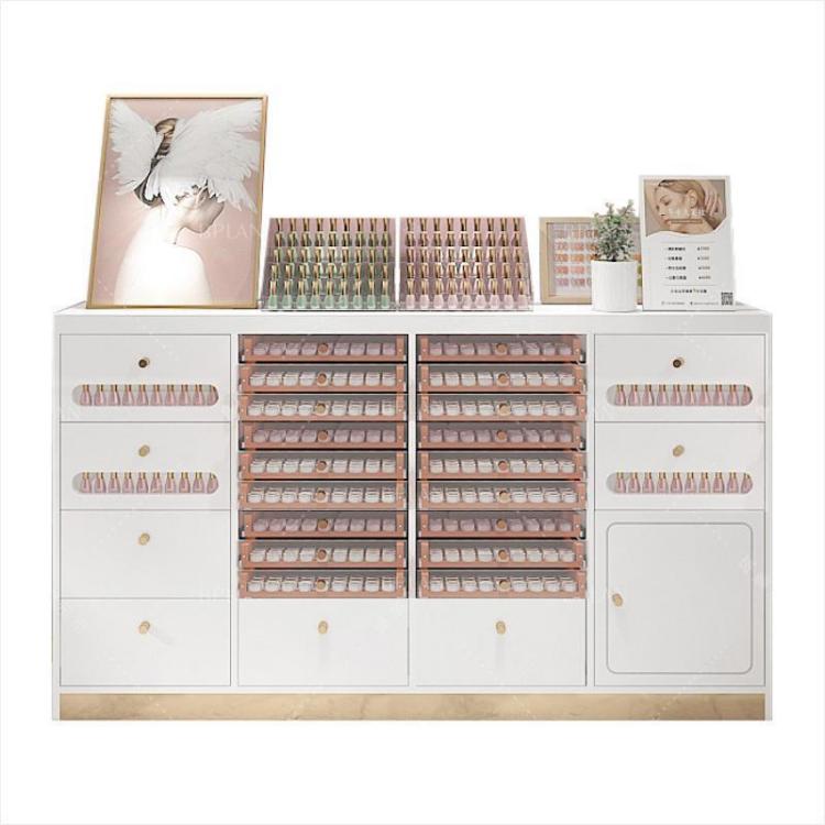 Nail Salon Nail Polish Organizer and Display Cabinet