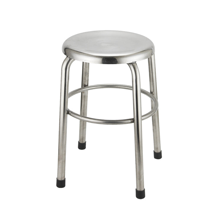 Stainless steel round stool for factory workshop