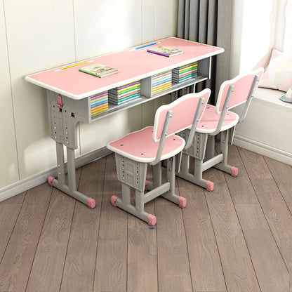 Elementary School Students Double Desks and Chairs