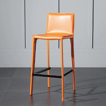 Ltalian Minimalist Saddle Leather Bar Stool