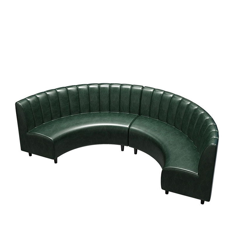 Coffee and Dessert Shop Vintage Style Sofa Combination, Double Seat Booth in Green