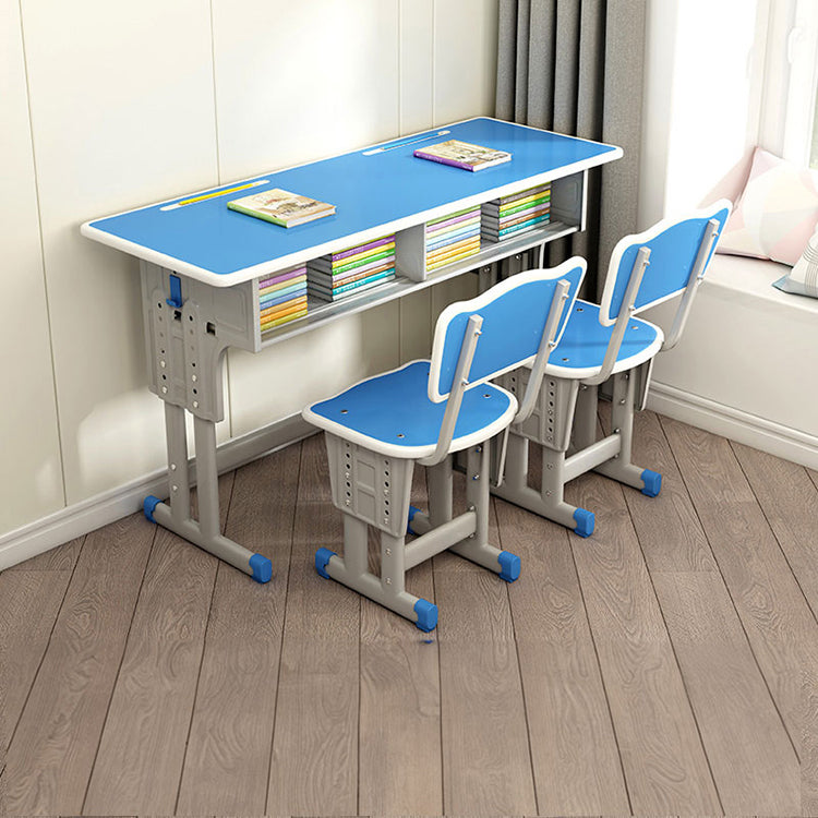 Elementary School Students Double Desks and Chairs